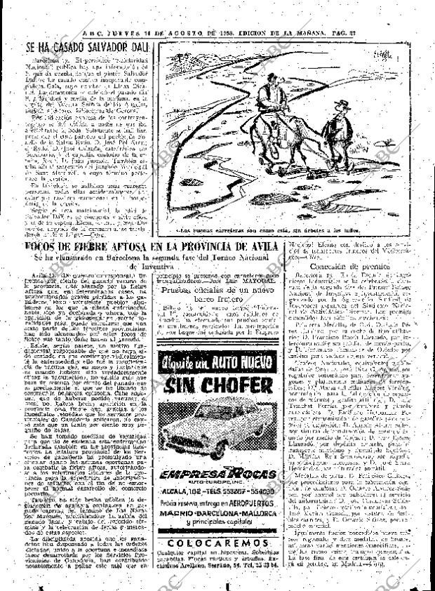 ABC MADRID 14-08-1958 página 27