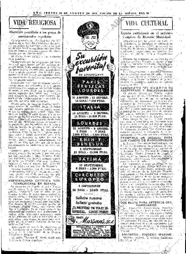 ABC MADRID 14-08-1958 página 30