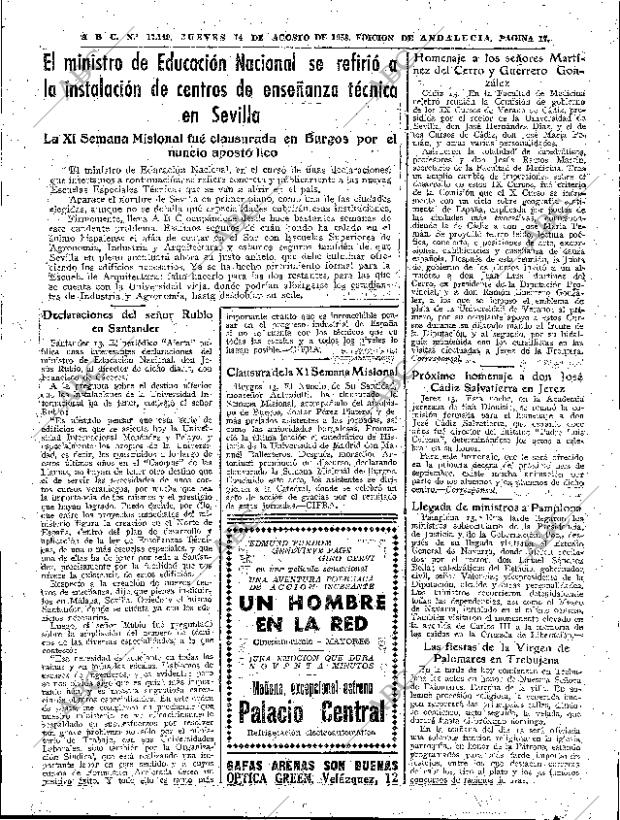 ABC SEVILLA 14-08-1958 página 17