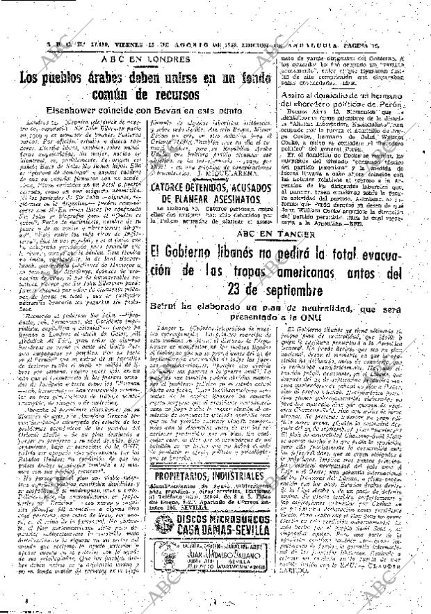 ABC SEVILLA 15-08-1958 página 10