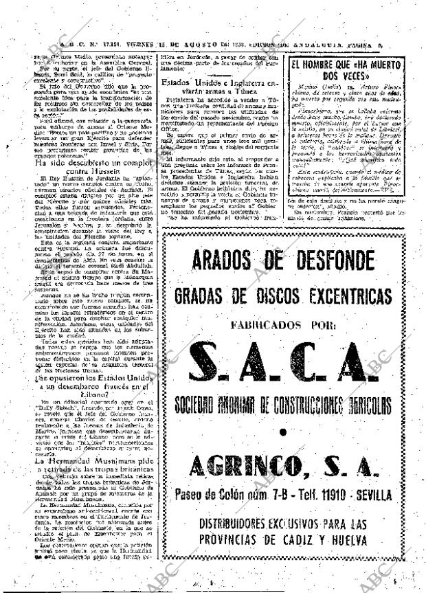 ABC SEVILLA 15-08-1958 página 9