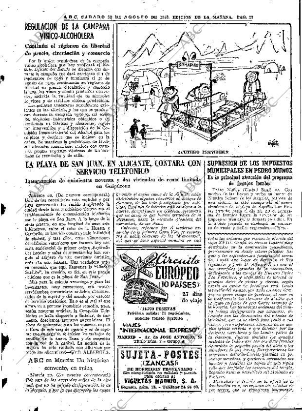 ABC MADRID 23-08-1958 página 27