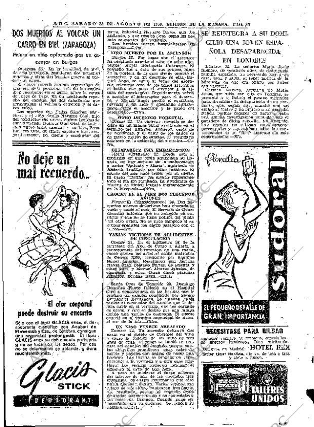 ABC MADRID 23-08-1958 página 36