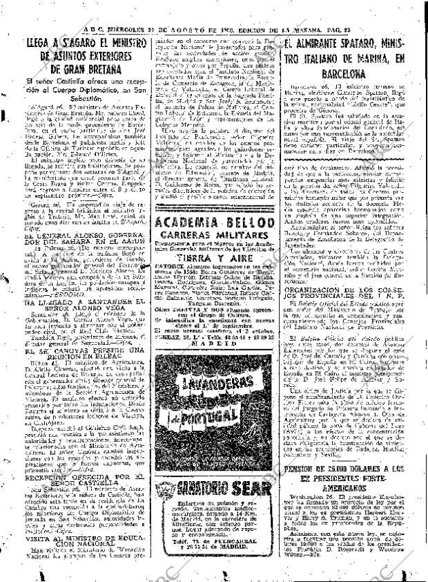 ABC MADRID 27-08-1958 página 23