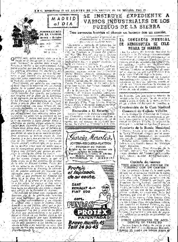 ABC MADRID 27-08-1958 página 27