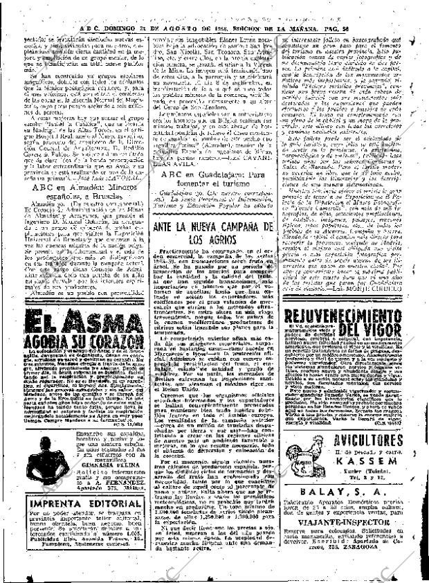 ABC MADRID 31-08-1958 página 56