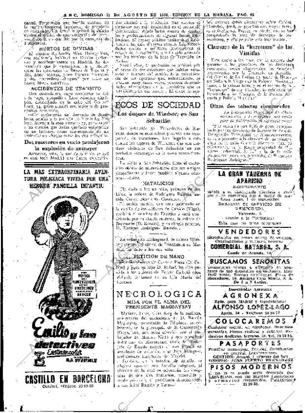 ABC MADRID 31-08-1958 página 62