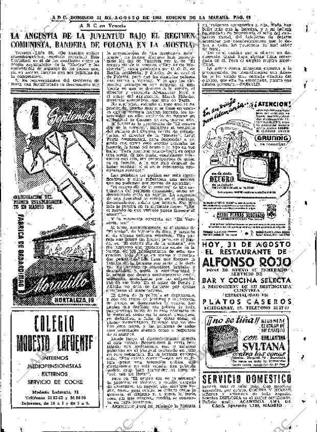 ABC MADRID 31-08-1958 página 68