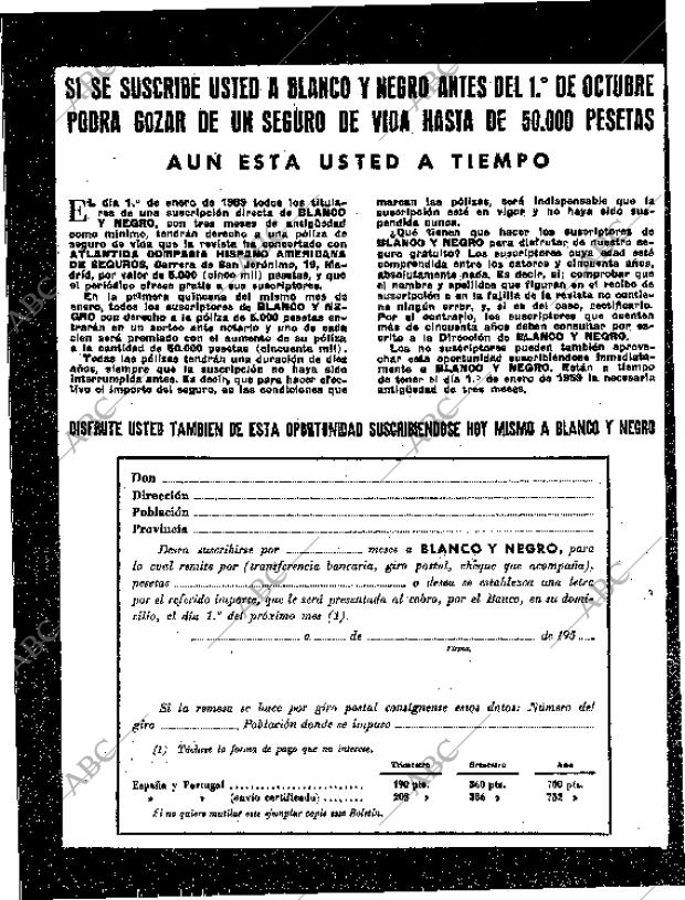 BLANCO Y NEGRO MADRID 06-09-1958 página 22