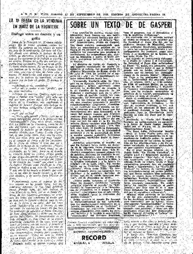 ABC SEVILLA 13-09-1958 página 13
