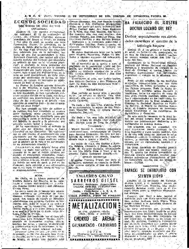 ABC SEVILLA 13-09-1958 página 16