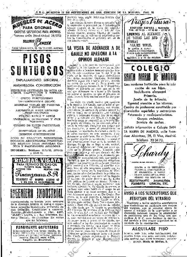 ABC MADRID 14-09-1958 página 52