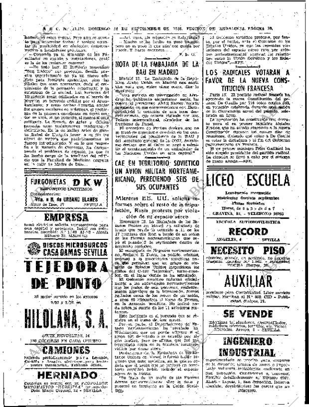 ABC SEVILLA 14-09-1958 página 30