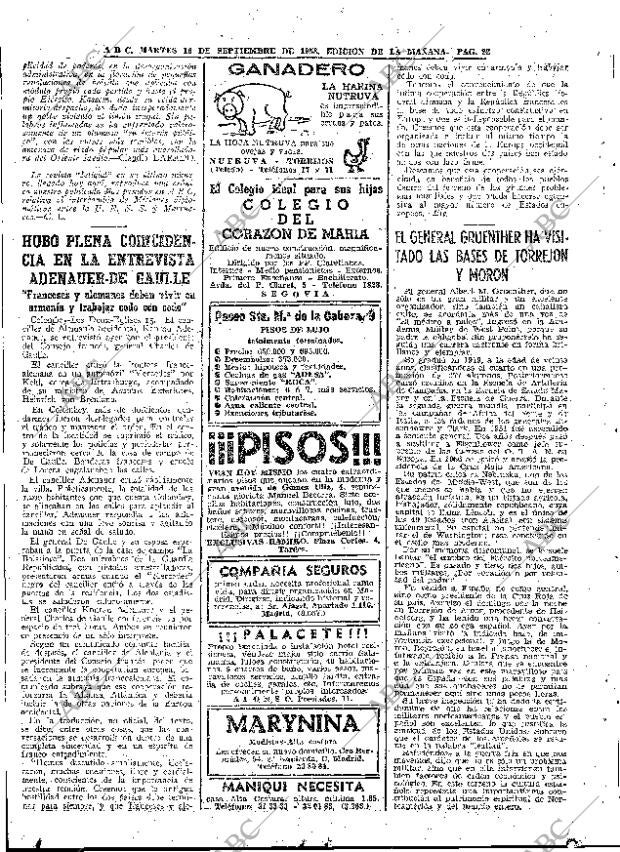 ABC MADRID 16-09-1958 página 22