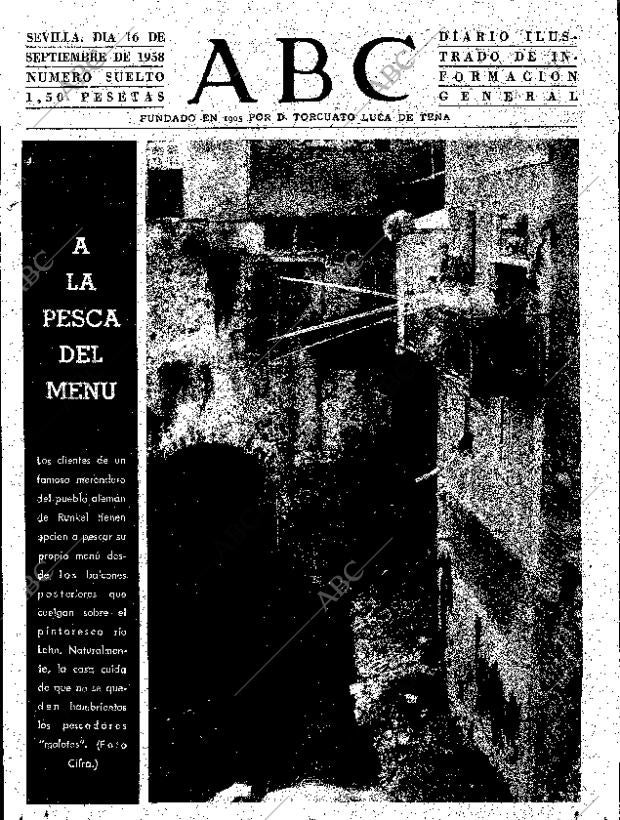 ABC SEVILLA 16-09-1958 página 1