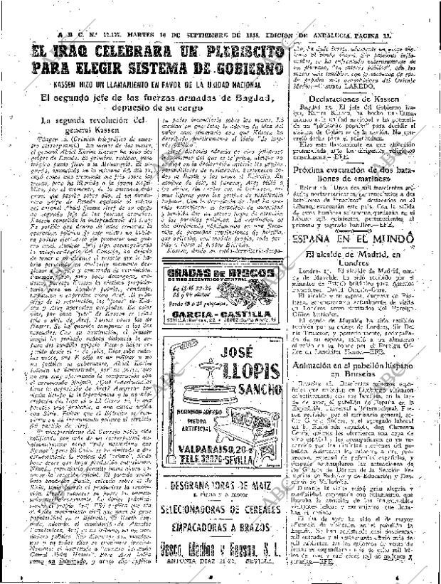 ABC SEVILLA 16-09-1958 página 11