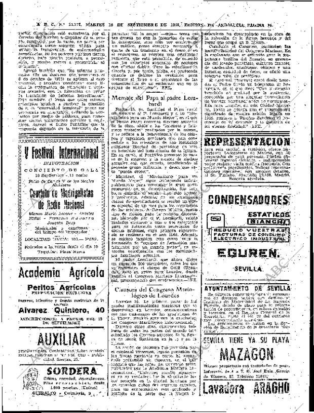 ABC SEVILLA 16-09-1958 página 14