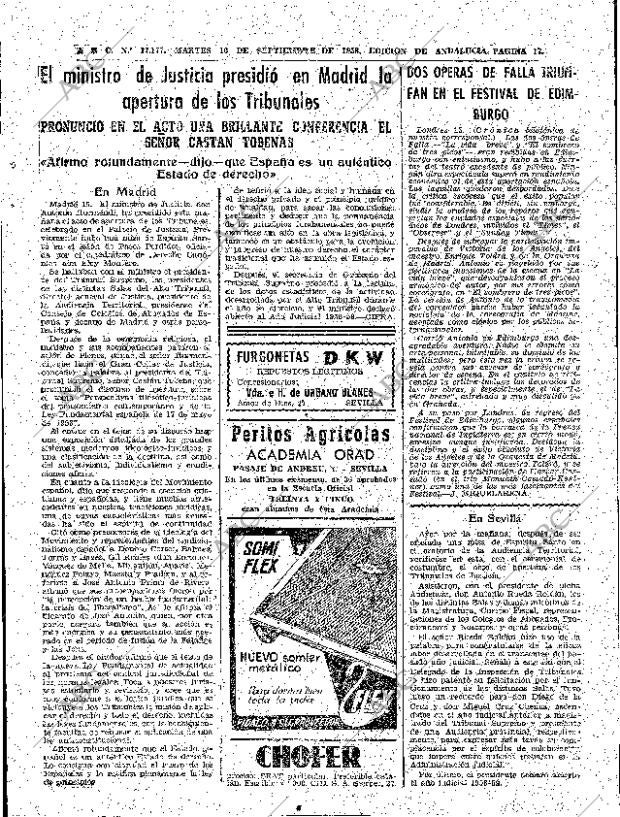 ABC SEVILLA 16-09-1958 página 17