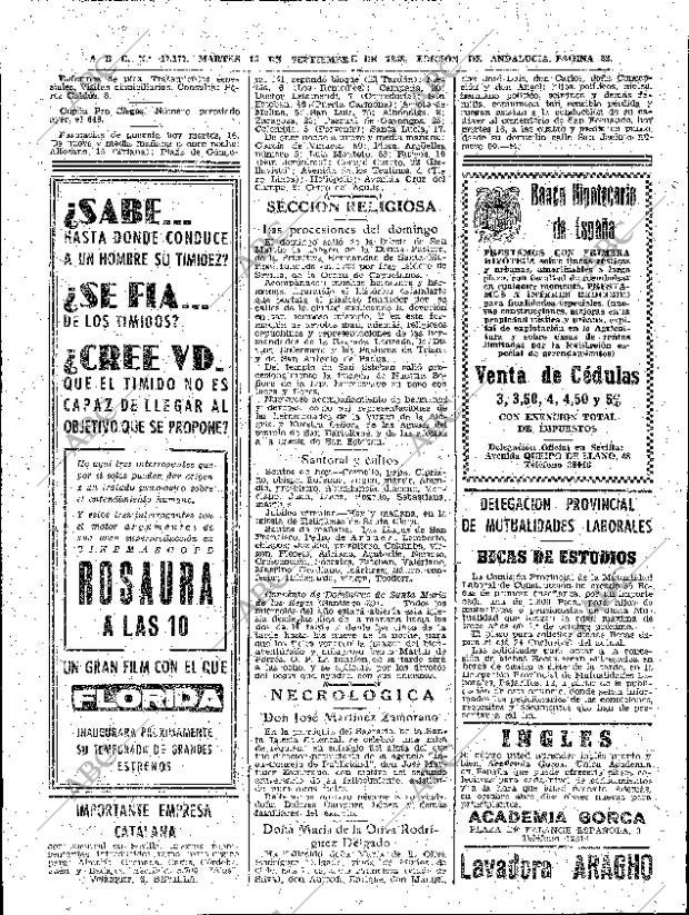 ABC SEVILLA 16-09-1958 página 22