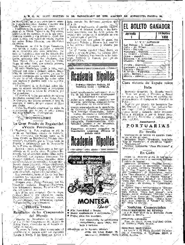 ABC SEVILLA 16-09-1958 página 30