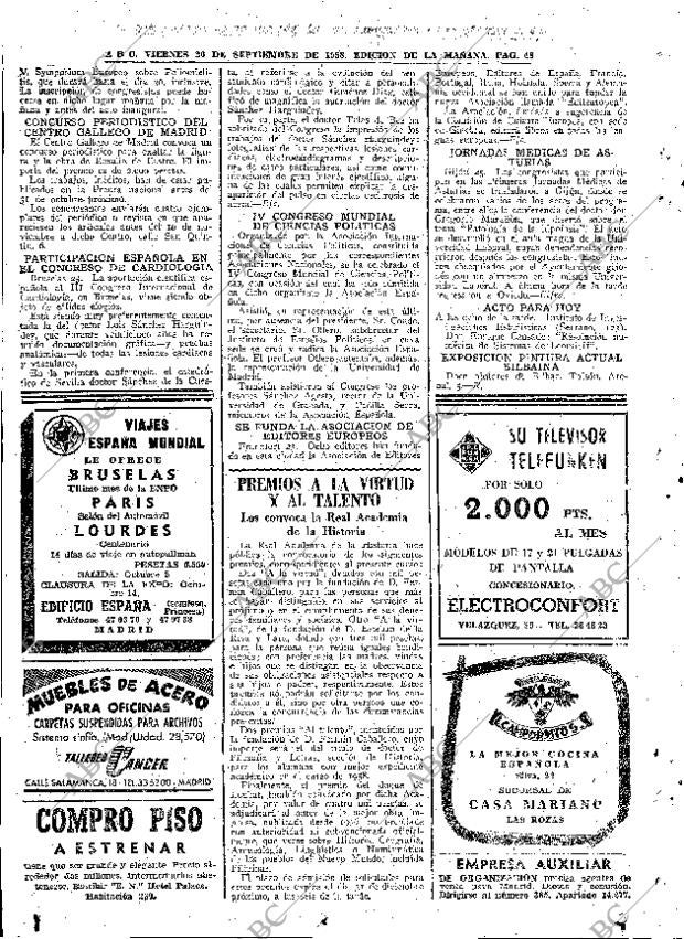 ABC MADRID 26-09-1958 página 48