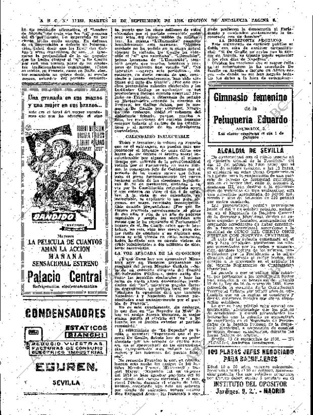 ABC SEVILLA 30-09-1958 página 8