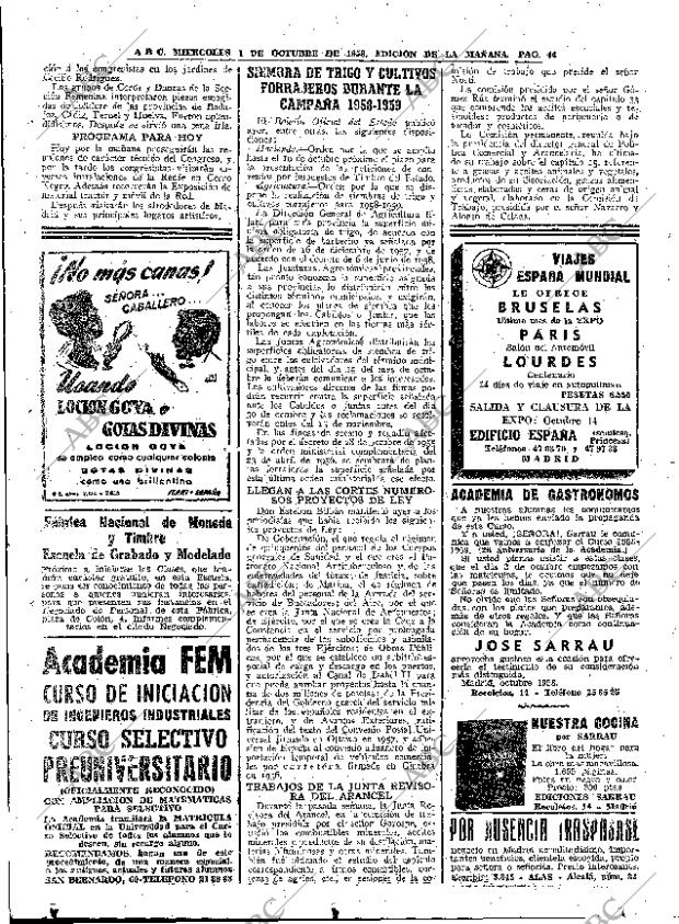 ABC MADRID 01-10-1958 página 44