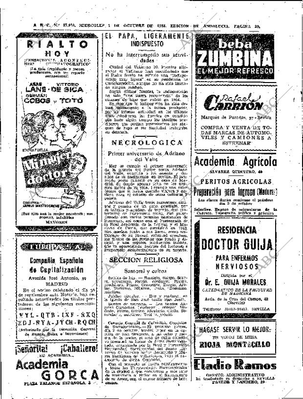 ABC SEVILLA 01-10-1958 página 30
