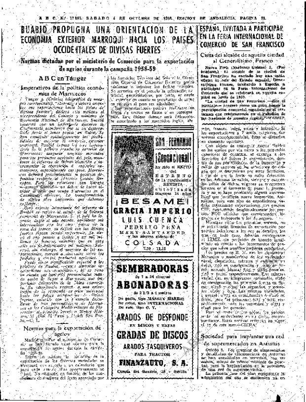 ABC SEVILLA 04-10-1958 página 21