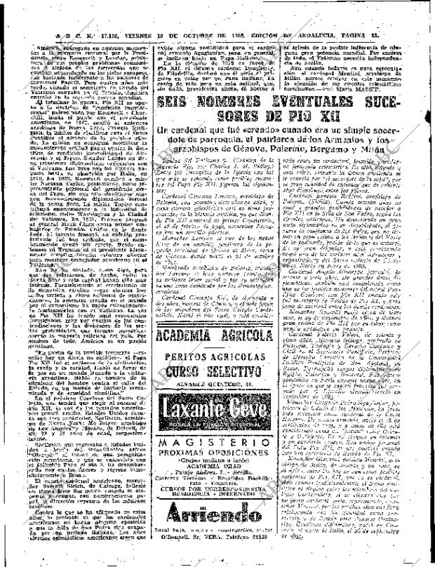 ABC SEVILLA 10-10-1958 página 12