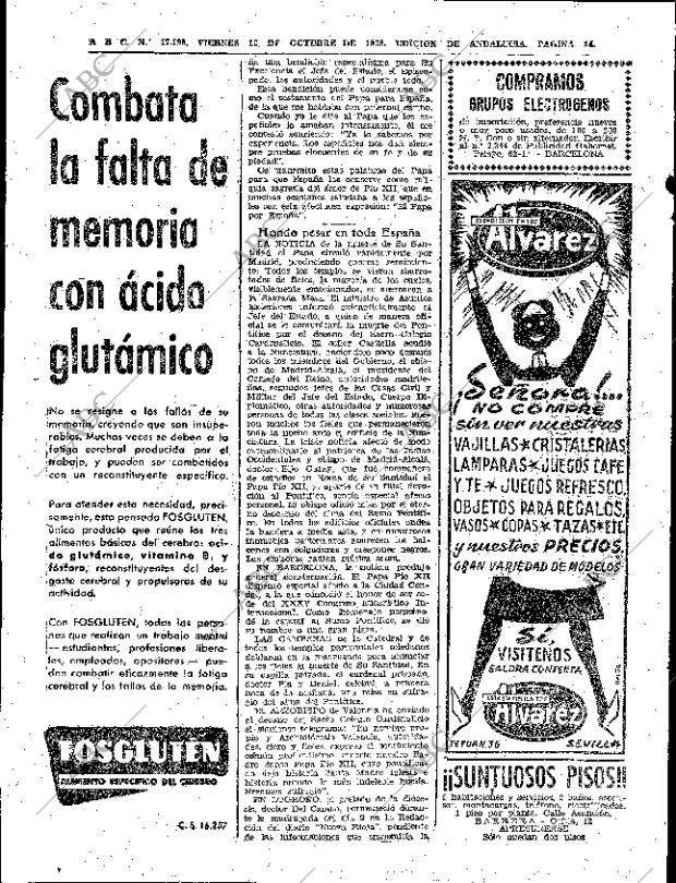 ABC SEVILLA 10-10-1958 página 14