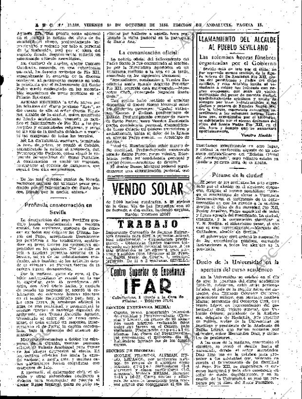 ABC SEVILLA 10-10-1958 página 15