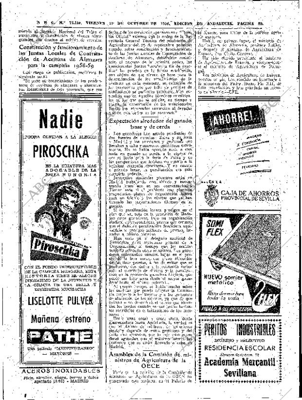 ABC SEVILLA 10-10-1958 página 20