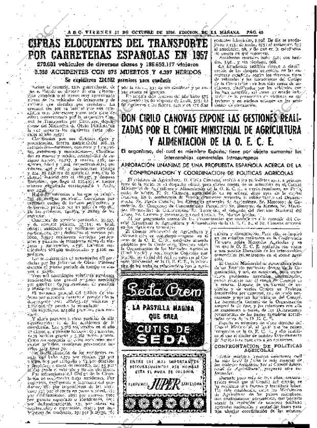 ABC MADRID 17-10-1958 página 45