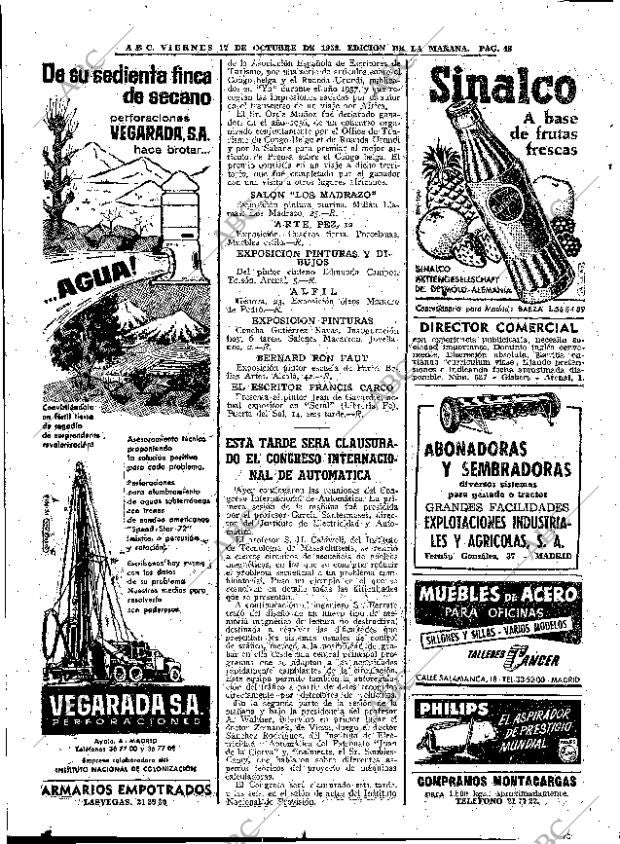 ABC MADRID 17-10-1958 página 48