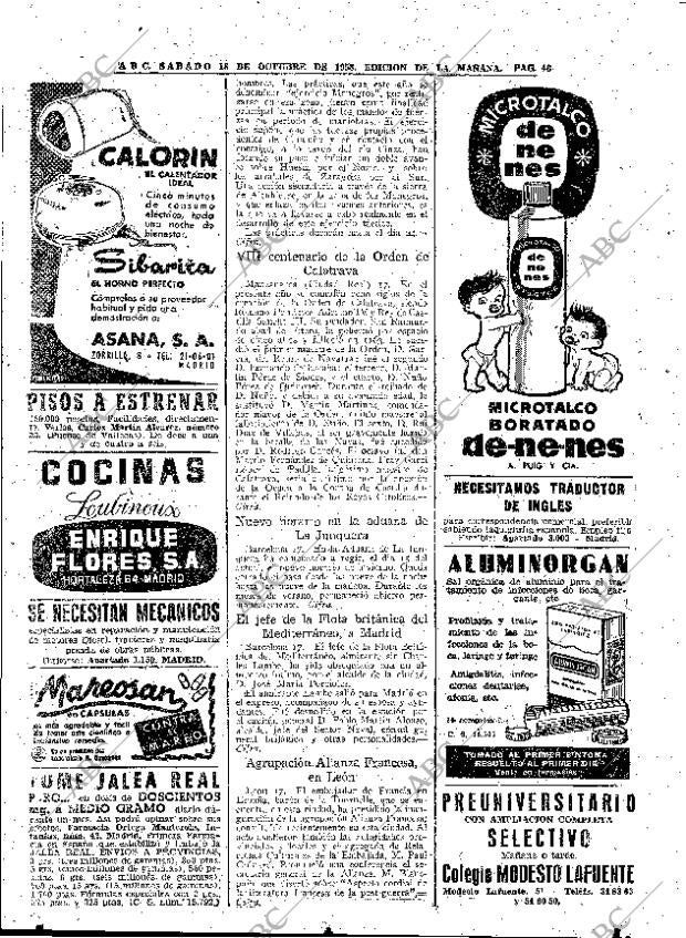 ABC MADRID 18-10-1958 página 46