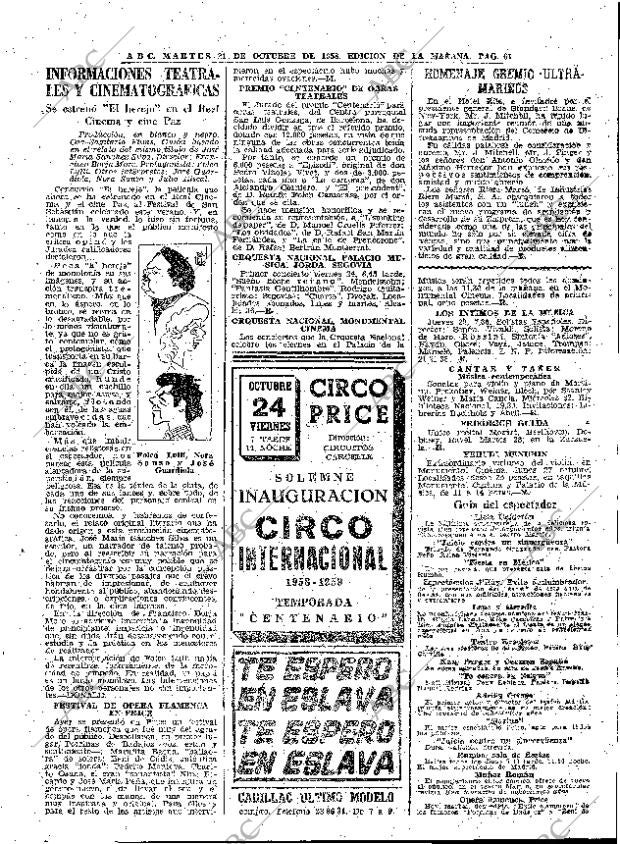 ABC MADRID 21-10-1958 página 61
