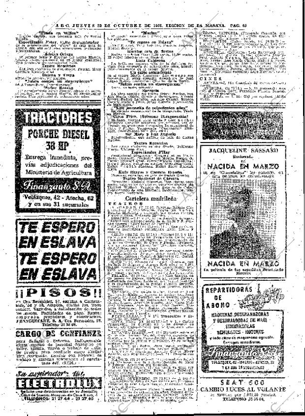 ABC MADRID 23-10-1958 página 65