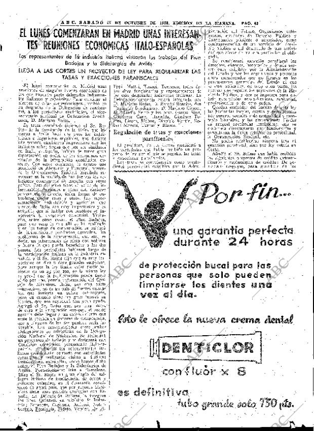 ABC MADRID 25-10-1958 página 43