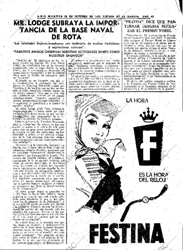 ABC MADRID 28-10-1958 página 43