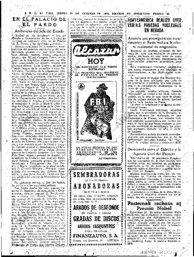 ABC SEVILLA 30-10-1958 página 25