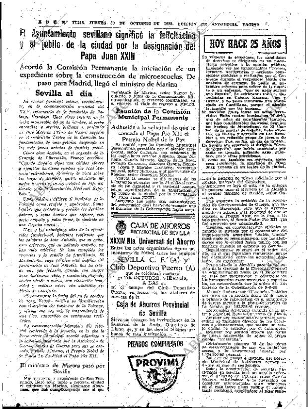 ABC SEVILLA 30-10-1958 página 29
