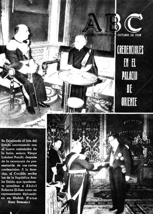 ABC MADRID 31-10-1958 página 1