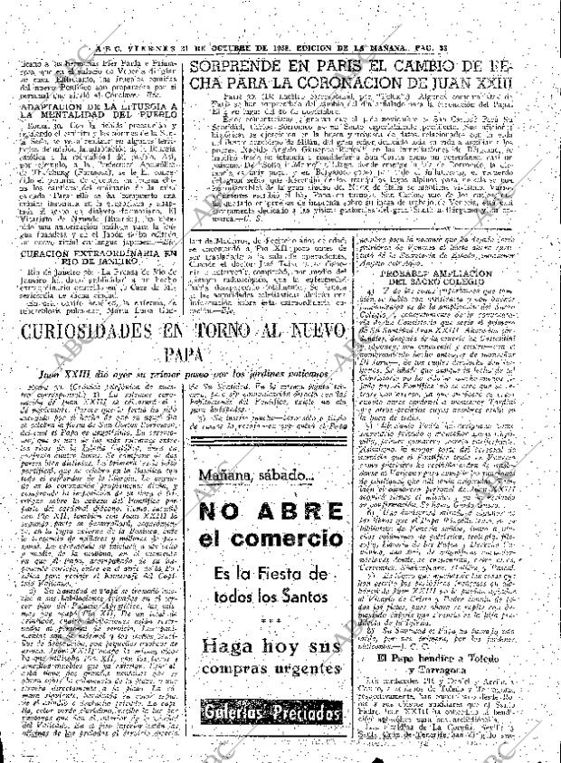 ABC MADRID 31-10-1958 página 33