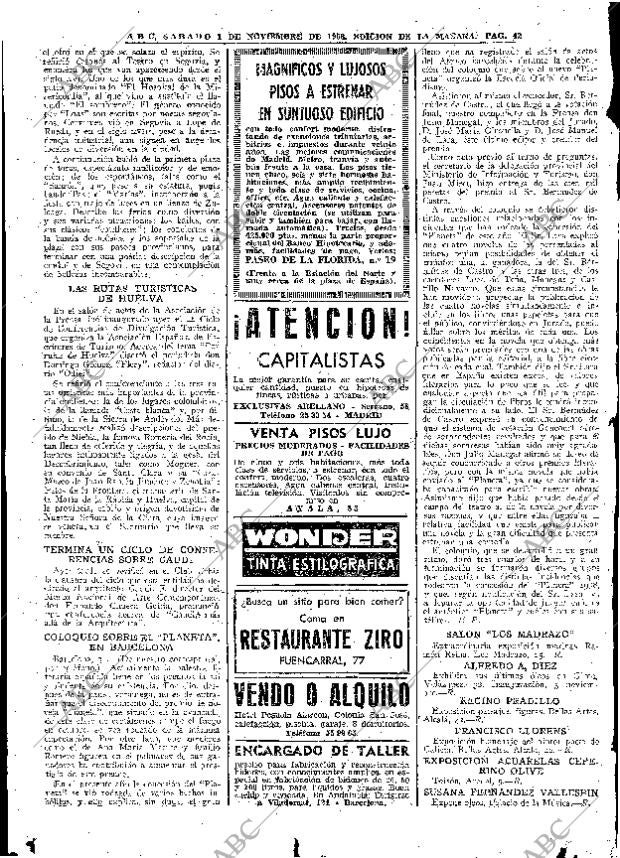 ABC MADRID 01-11-1958 página 42