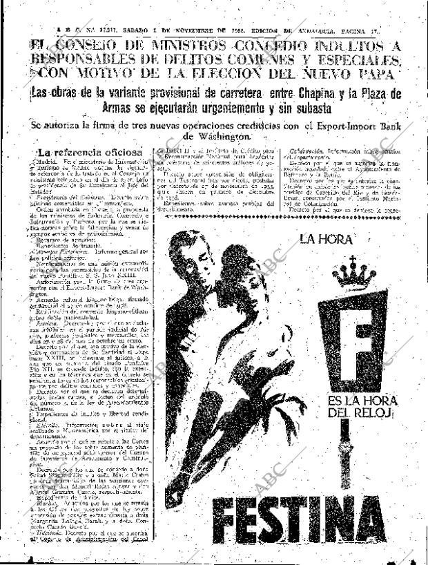ABC SEVILLA 01-11-1958 página 17