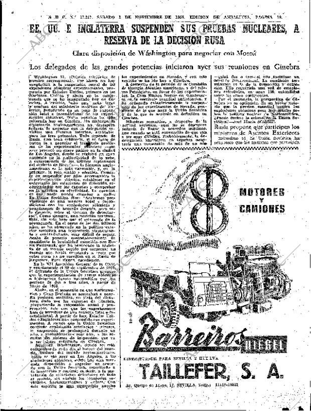 ABC SEVILLA 01-11-1958 página 19