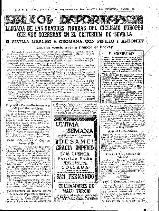 ABC SEVILLA 01-11-1958 página 33