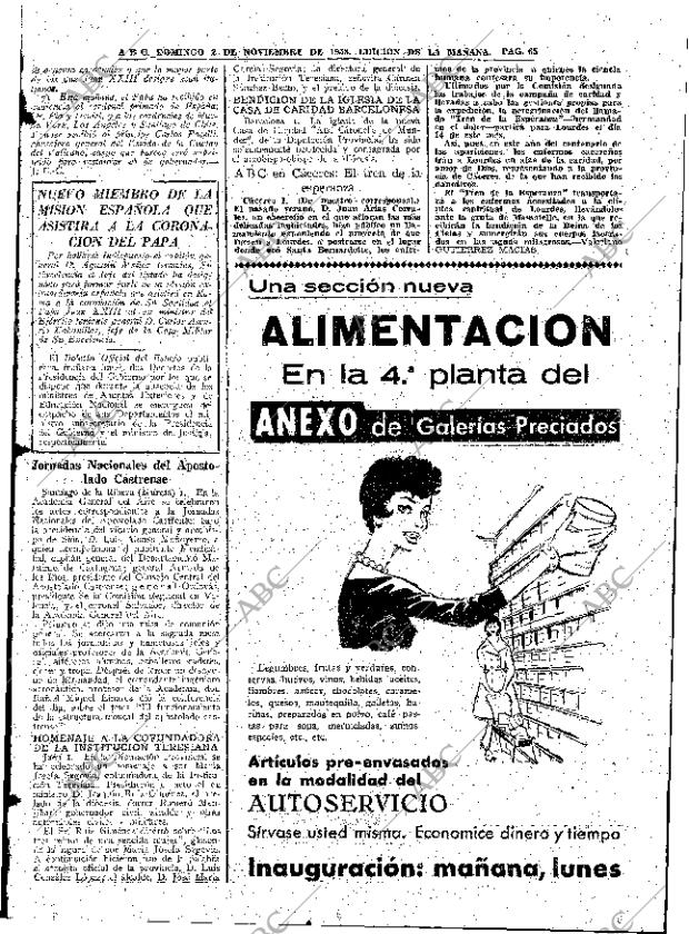 ABC MADRID 02-11-1958 página 65