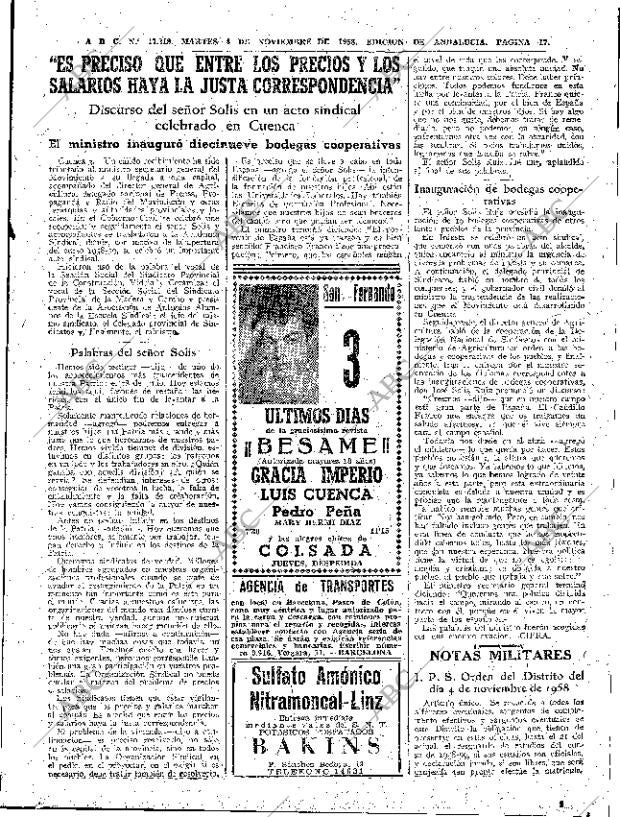 ABC SEVILLA 04-11-1958 página 17